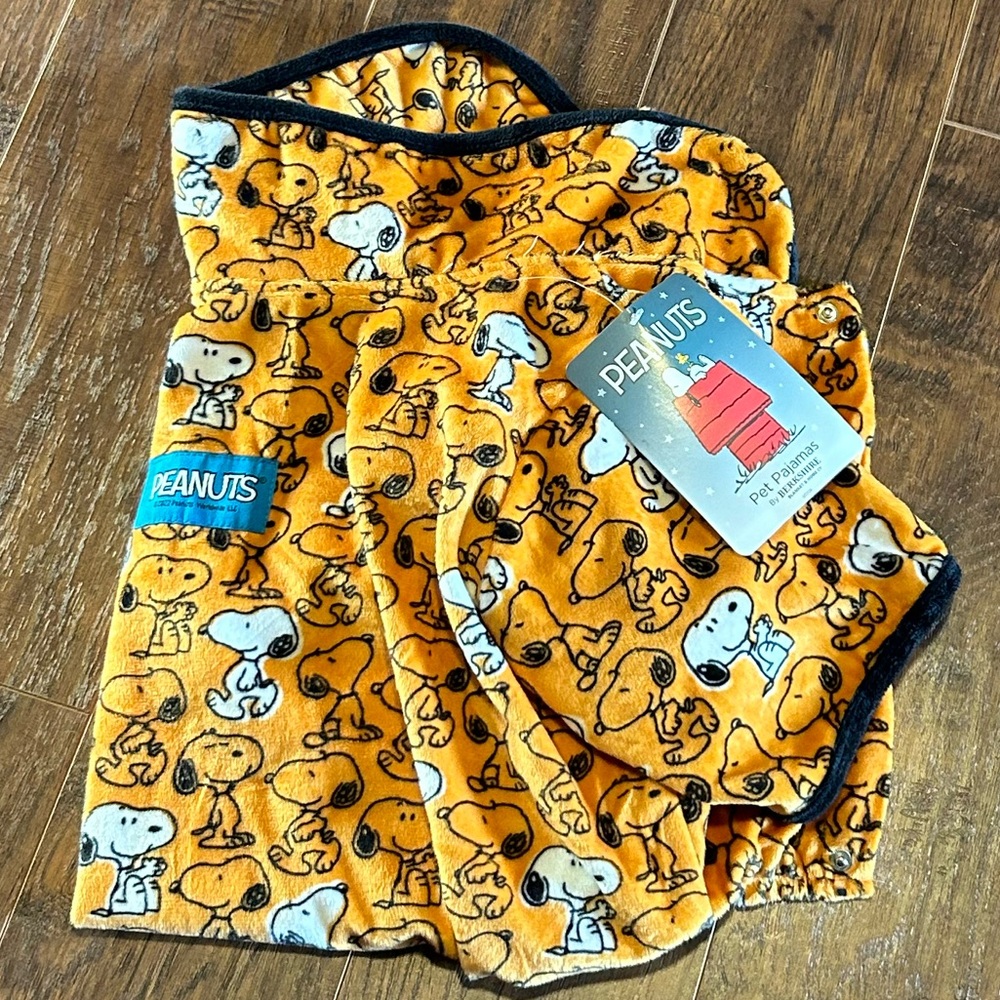 Peanuts Dog Pajamas- Snoopy Print in Yellow and Black